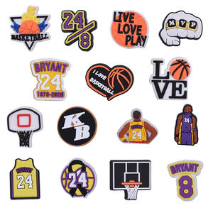 Aksesoris Gantungan Sepatu Clog Karet PVC Lembut Seri Olahraga Bola Basket, untuk Gelang, Sabuk, Kancing, Universal untuk Dekorasi - Product Image 2