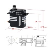 Micro-servo brushless KST X12-708 9.3Kgf.cm 0.07sec HV 8.4V à engrenages en acier pour hélicoptère RC 380 420 450, pièces cycliques de swashplate
