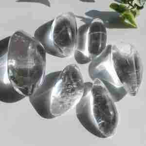 천연 투명 석영 텀블 스톤 명상 레이키 천연 크리스탈 스톤 힐링 & 에너지 증폭기 홈 데코용 - Product Image 1