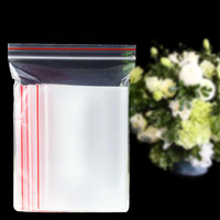 Sac en plastique transparent à fermeture éclair, imprimé en gravure, sans poudre, facile à ouvrir, résistant à l'humidité