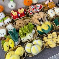 Figurines en peluche pour légumes Jellcat créatif et mignon Porte-clés en peluche Brocoli Chou Gâteau aux fruits Porte-clés alimentaire Pendentif en peluche