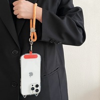 Porte-clés rotatif à 360 degrés pour téléphone, dragonne de poignet en spirale, cordon téléphonique détachable avec fermoir métallique, breloque anti-perte, lanière courte