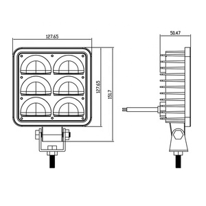 10-80 V Car Blue <b>Red</b> GreenTruck Vehicle Forklifts Tractor U Shape Curve Beam Pattern <b>LED</b> Safety Zone <b>Light</b> 10-80 V Car Blue R - Product Image 3