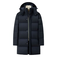 Manteau d'hiver thermique haut de gamme pour homme, style décontracté vintage, avec fermeture éclair et capuche, uniformes de travail de groupe, impression de logo