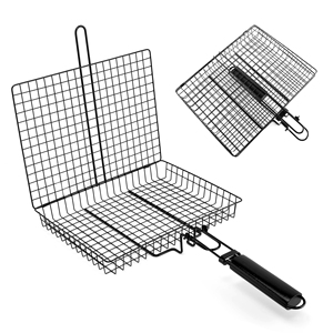 Panier de <span class=keywords><strong>barbecue</strong></span> portable antiadhésif pour légumes, <span class=keywords><strong>accessoires</strong></span> de <span class=keywords><strong>barbecue</strong></span> avec poignée amovible - Product Image 2