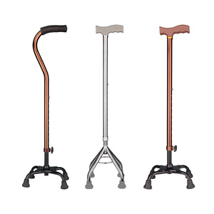 Canne antidérapante en acier inoxydable à quatre pieds pour personnes âgées, portable et réglable - Product Image 2
