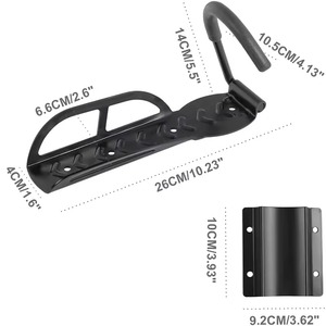 Ganchos de Pared para Bicicletas, Diseño Portátil, Acabado con Recubrimiento en Polvo, Fácil Instalación, Capacidad para 1 Bicicleta, Uso en Interiores - Product Image 2
