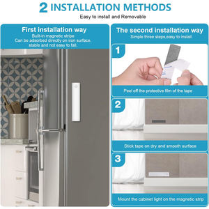 Luz con Sensor de Movimiento para Debajo del Gabinete, Luz LED Interior Ultrafina para Armario, Funciona con Batería Recargable, Luz Nocturna Adhesiva - Product Image 4