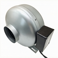Ventilateur encastré EC 100-230V, moteur, boîtier métallique, roue en plastique, silencieux, haute efficacité, ventilation de pièce, hydroponie