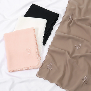 Novedades 2026: Hijab Minimalista de Chifón con Diseño de Mariposa para Verano, Ropa de <span class=keywords><strong>Playa</strong></span>, Regalos de Agradecimiento para Maestras, Pañuelo Hijab Rosa, Artículo de Regalo - Product Image 2
