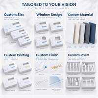 Boîte d'emballage en carton rigide de qualité export avec fenêtre transparente pour échantillons de flacons et kits de soins de la peau