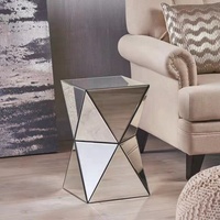 Ensembles de table basse Design moderne à la mode et noble simple MDF verre écrasé table basse abordable