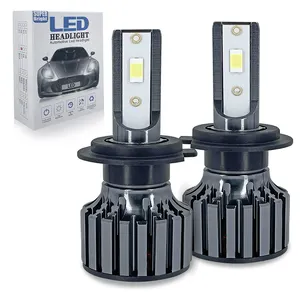 Faróis LED para carro, lente de projetor com feixe alto e baixo, 55 watts, instalação universal sem perdas, mini bi-led, faróis para H4