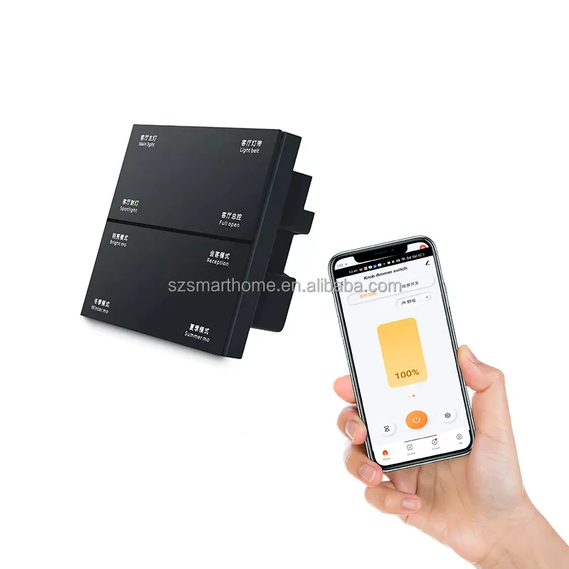 Tuya 8-key 4 Road Scene Zigbee hub interruttore di temporizzazione Smart Home Wall interruttore intelligente per Google All-in-One telecomando interruttore