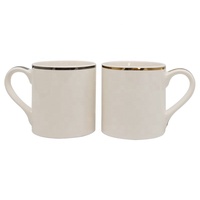 Tasse en porcelaine blanche, 2022 tasses à poignée en or pour sublimation, coupe vierge avec bordure en or, nouvelle collection