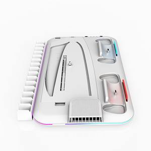 Support de charge et de rangement multifonction filaire Slim Pro pour manettes de <span class=keywords><strong>console</strong></span>, avec base de refroidissement et rangement pour <span class=keywords><strong>casque</strong></span> et jeux - Product Image 1