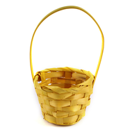 Petits paniers tissés en bambou |   Paniers de fleurs de mariage remplis de pétales |   Personnalisé avec des matériaux naturels en plusieurs couleurs