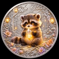 Pièce de monnaie chinoise Panda en cuivre pur 999 de 1 once, thème animal fantastique, mignonne, en métal, pour collection commémorative, vente en gros