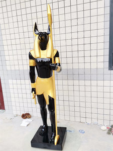 Sculpture égyptienne en fibre de verre, figurine Anubis, ornement en relief Pharaon, momie, dieu du soleil, <span class=keywords><strong>chat</strong></span>, entièrement fait main, symboles de bénédiction - Product Image 2
