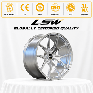 LS8012 Brushed Silver Forged Aluminum Car <b>Wheel</b> Rim 5 Hole 5 Spoke Passenger Vehicle <b>Replacement</b> <b>Wheel</b> - Product Image 3