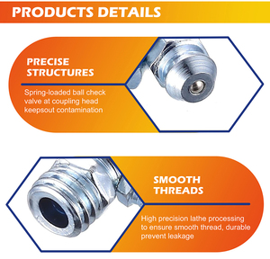 Nhà máy bán New 90 Độ sắt khuỷu tay mỡ núm vú thủy lực mỡ bơ vòi phun bôi trơn mỡ Súng núm vú - Product Image 4