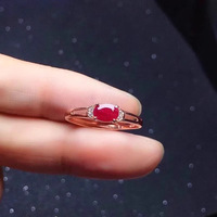 Hip Hop Stil neue koreanische Version Farbe rot super schöne 50 Punkte Rubin modische lebende Ring Fabrik Direkt vertrieb