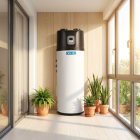 Calentador de Agua Doméstico con Bomba de Calor Todo en Uno R134a Sin Wifi, 150L 200L 300L, Bomba de Calor Aire-Agua para Baño
