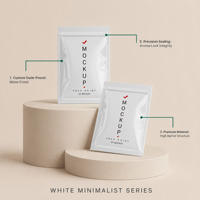Sachet Doypack Personnalisable à Trois Soudures Latérales en PET+PE pour Impression Héliogravure, Qualité Alimentaire, Finition Mate, pour Emballage de Poudre de Café Drip