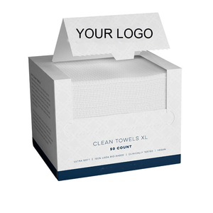 Lot de 50 serviettes de toilette jetables biosourcées ultra douces pour le visage, 1 lot, nettoyage de la peau, non tissées, pour démaquillant, vente en gros - Product Image 2