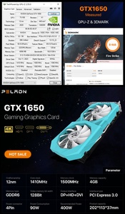 Prezzo all'ingrosso GPU <span class=keywords><strong>PC</strong></span> <span class=keywords><strong>GTX</strong></span> <span class=keywords><strong>1650</strong></span> 4 GDDR6 scheda grafica gioco GeForce <span class=keywords><strong>GTX</strong></span> <span class=keywords><strong>1650</strong></span> 128-bit 4-pin doppia scheda Video Fan - Product Image 2