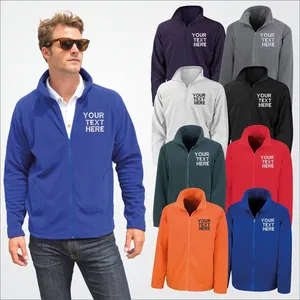 Custom Mens Fleece Full Zip Up Heavy Outdoor Warm Polar Anti Pill Work Jacket