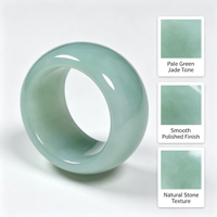 Bague en jadéite naturelle cirée en gros, type A, bague en jade birman unisexe pour hommes et femmes, bijoux cadeau