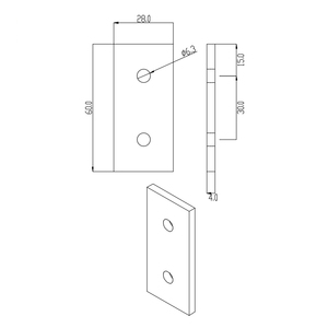 Profilo in Alluminio 6040 30*30 con 2 Fori, Striscia di Giunzione, Estrusione di Alluminio 20 30 40 45, Produttore Cinese - Product Image 2