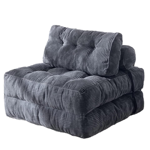 Ghế sofa giường đơn kiểu <span class=keywords><strong>futon</strong></span> nhà máy Đông Quan, chất liệu nhung tăm, gấp gọn, tiết kiệm không gian, đa chức năng - Product Image 5