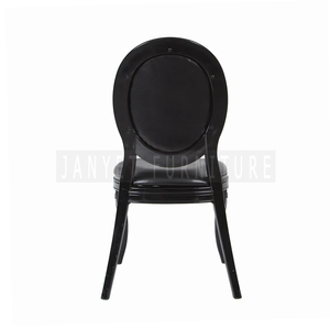 Chaises de événement King <span class=keywords><strong>Louis</strong></span> noires empilables à dossier rond, en résine, vente en gros - Product Image 4