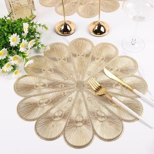 Tapis de décoration de table de mariage de vacances 15 pouces en vinyle pressé pour table à manger napperon de cuisine - Product Image 3