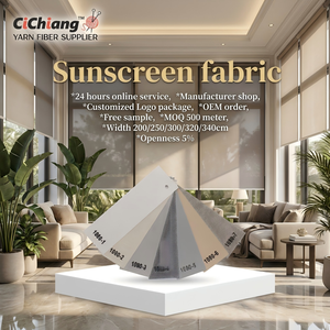 Hometextile Polyester PVC Vertical Blinds <b>Sunscreen</b> Roller Blinds 5% Openness Flame Retardant Blackout Curtain Fabric Woven 1080 - Product Image 1