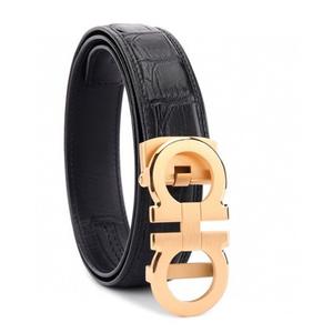 Ceinture <span class=keywords><strong>sud</strong></span>-africaine en cuir véritable pour hommes automatique pour boucle polyvalente décontractée pour affaires ou à la mode boucle en acier inoxydable noir - Product Image 2