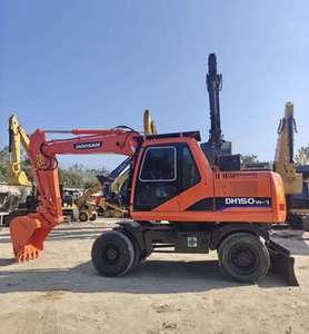 Excellent état de fonctionnement Excavatrice DH150W-7 Doosan d'occasion Excavatrice hydraulique à DH150W-7 roues Doosan en vente - Product Image 6