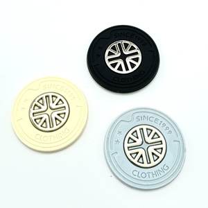 Personalized Logo Garment PVC Washable Circular Pattern Digital Printing Stitch Tag Patch <strong>Custom</strong> Size <strong>Jeans</strong> Patch Clothing <strong>Label</strong> - Product Image 2