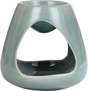Wholesale Small Elegant Classic Non-electric Candle Stand Tea Light Ceramic Candle Oil <b>Wax</b> <b>Melt</b> Christmas Home Decoration - Product Image 1