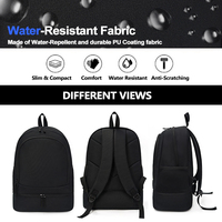 Sac à dos de sport unisexe en tissu Oxford imperméable avec compartiment à chaussures indépendant pour le football et le basketball
