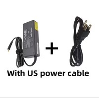 Pengisi Daya Laptop 90W untuk Lenovo DC 5.5x1.7mm Kabel Catu Daya Adaptor AC Colokan AS