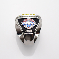 Bague de championnat de ligue de hockey sur glace personnalisée, bague de champion de tournoi de hockey sur glace pour jeunes, nom, numéro et logo personnalisés, articles sportifs
