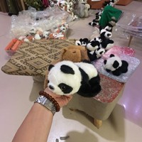 Bracelet porte-clés en peluche - Bracelet de poignet en peluche de dessin animé Capybara et Panda pour enfants