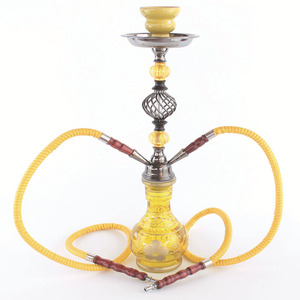 Cachimba árabe <span class=keywords><strong>de</strong></span> tamaño mediano con doble manguera, juego completo <span class=keywords><strong>de</strong></span> accesorios estilo bar, pipa <span class=keywords><strong>de</strong></span> metal esmerilado - Product Image 5