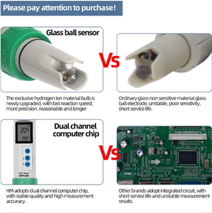 पोर्टेबल स्वचालित कैलिब्रेशन डिजिटल ph tdd मीटर 0.1ph डिस्प्ले वाटरप्रूफ ओम एब्स प्लास्टिक 1 वर्ष की वारंटी - Product Image 3