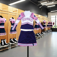 Nouvel uniforme de cheerleading pour adultes en spandex/polyester métallisé avec tissu Mystique 300g, service OEM, livraison rapide