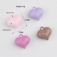 Zinklegering geschilderde hartvormige hanger bedels voor DIY armbanden, kettingen, oorbellen en andere sieradenaccessoires
