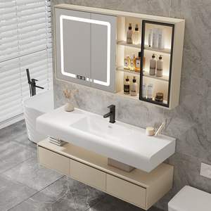 Large capacity Keli Nai minimalist intelligent <b>mirror</b> cabinet small-sized bathroom cabinet - Product Image 2